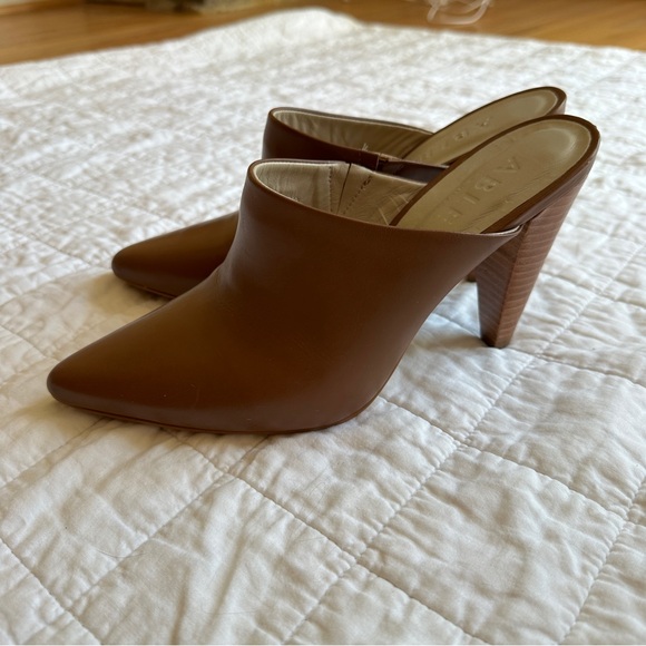 ABLE Brown Leather Heeled Mules 9 - Picture 3 of 6